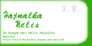 hajnalka melis business card